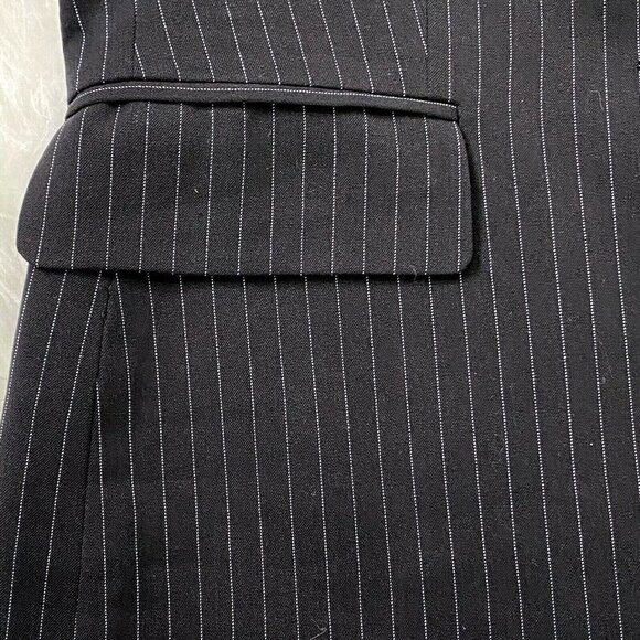 Charter Club Petite Women's size 8P Button Front Lined Blazer Jacket Top Black - Picture 4 of 7